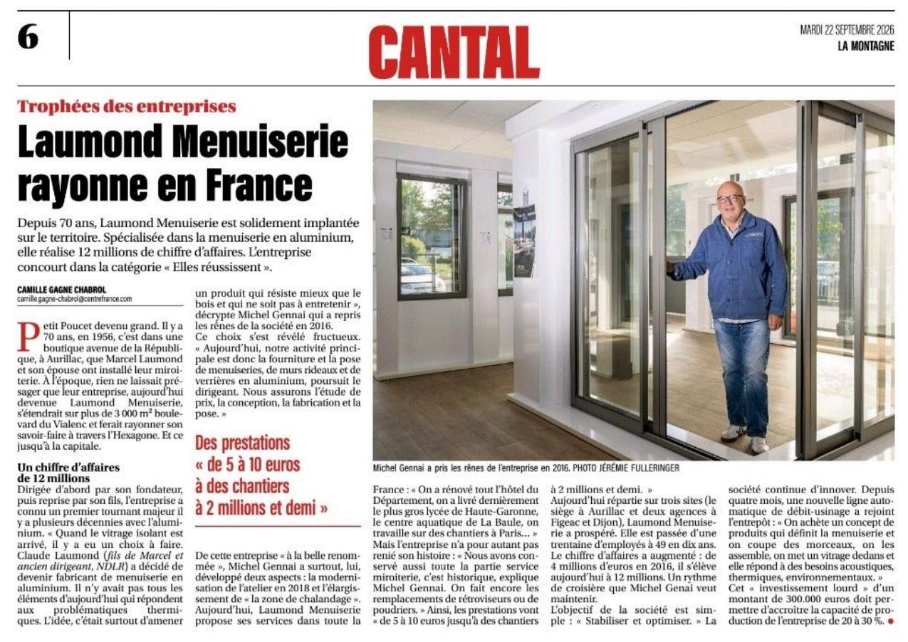 Laumond Menuiserie rayonne en France